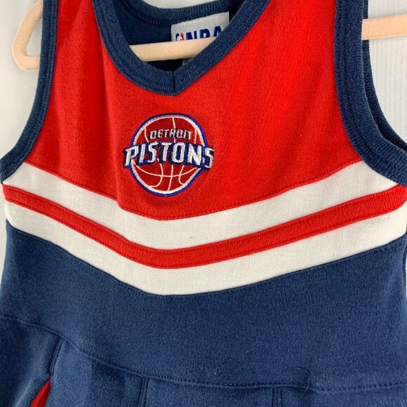 Retro Detroit Pistons Baby Cheerleading Dress – Official NBA Gear - Picture 2 of 6